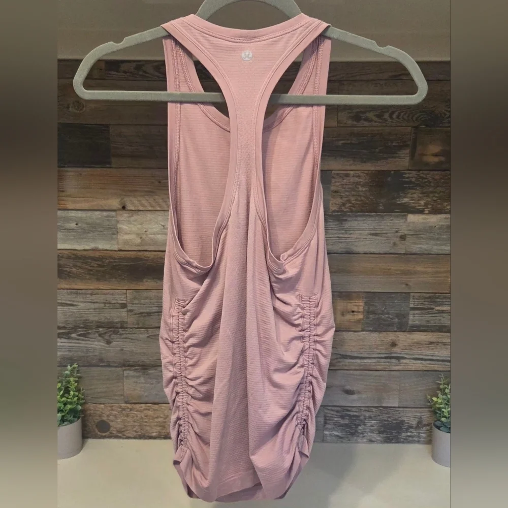 Lululemon Athletica Swiftly Speed Soft Pink Tank With Cinched Sides